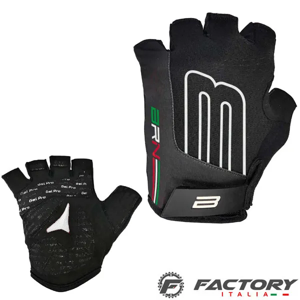 Guanti ciclismo estivi BRN Gel Pro Bend neri Italia