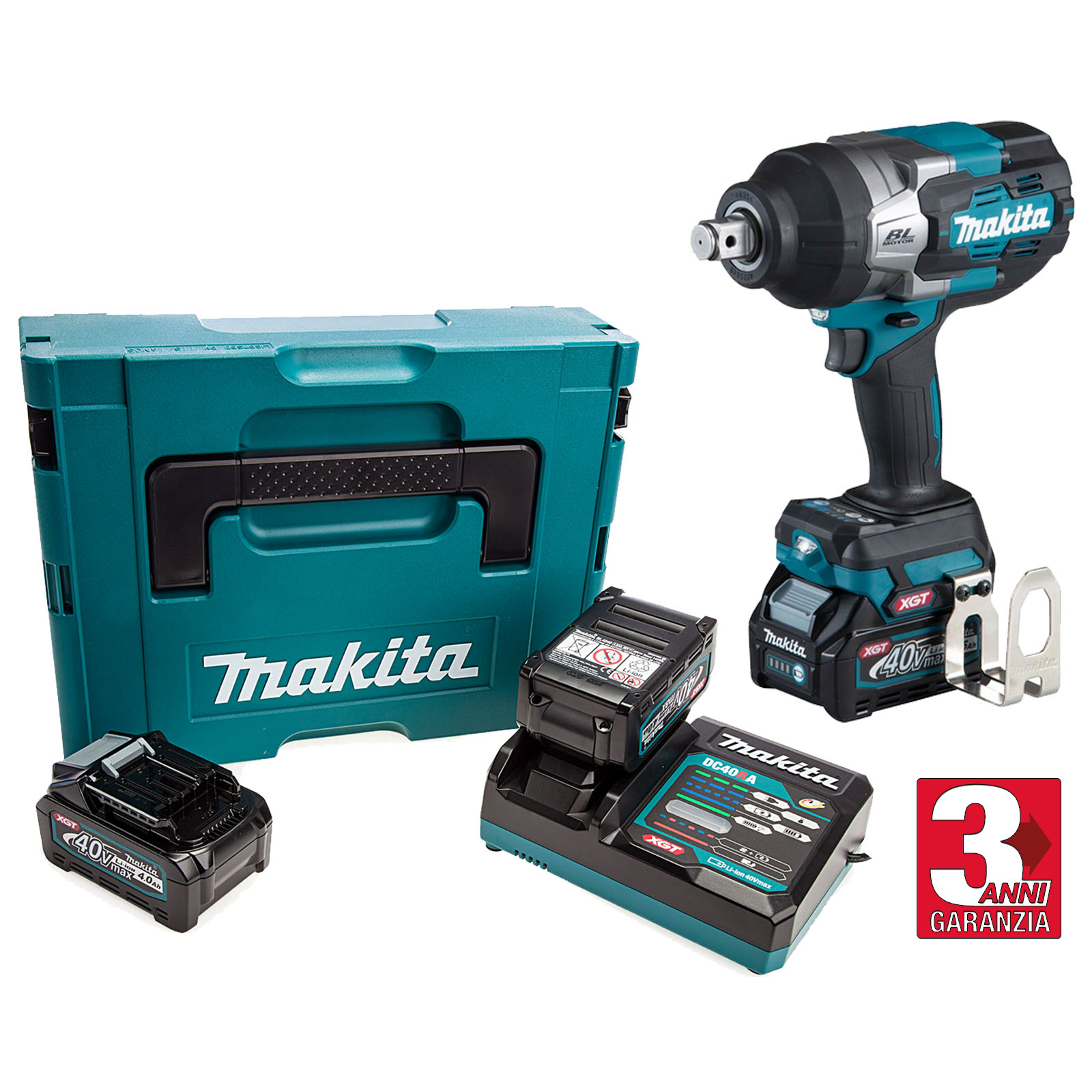 Avvitatore ad Impulsi 3/4″ a Batteria 40V MAKITA Massa Battente 1630Nm Kit TW001GM201