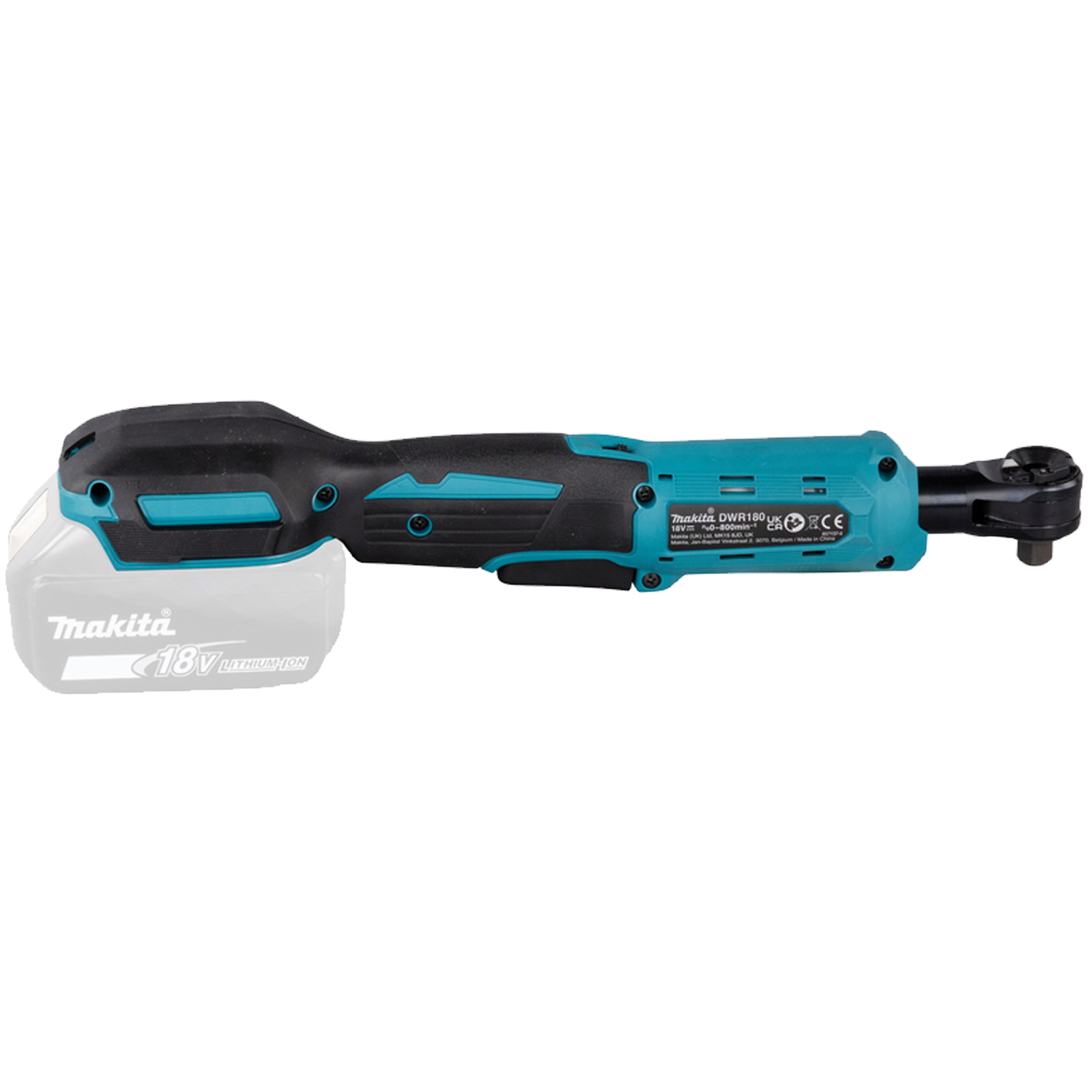 Chiave a Cricchetto a Batteria 18V MAKITA Attacco 3/8″ o 1/4″ con Coppia di Serraggio 47.5Nm modello DWR180ZJ - immagine 6