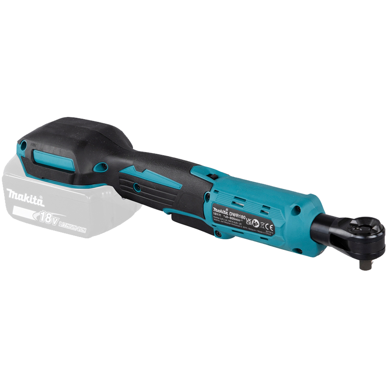 Chiave a Cricchetto a Batteria 18V MAKITA Attacco 3/8″ o 1/4″ con Coppia di Serraggio 47.5Nm modello DWR180ZJ - immagine 8