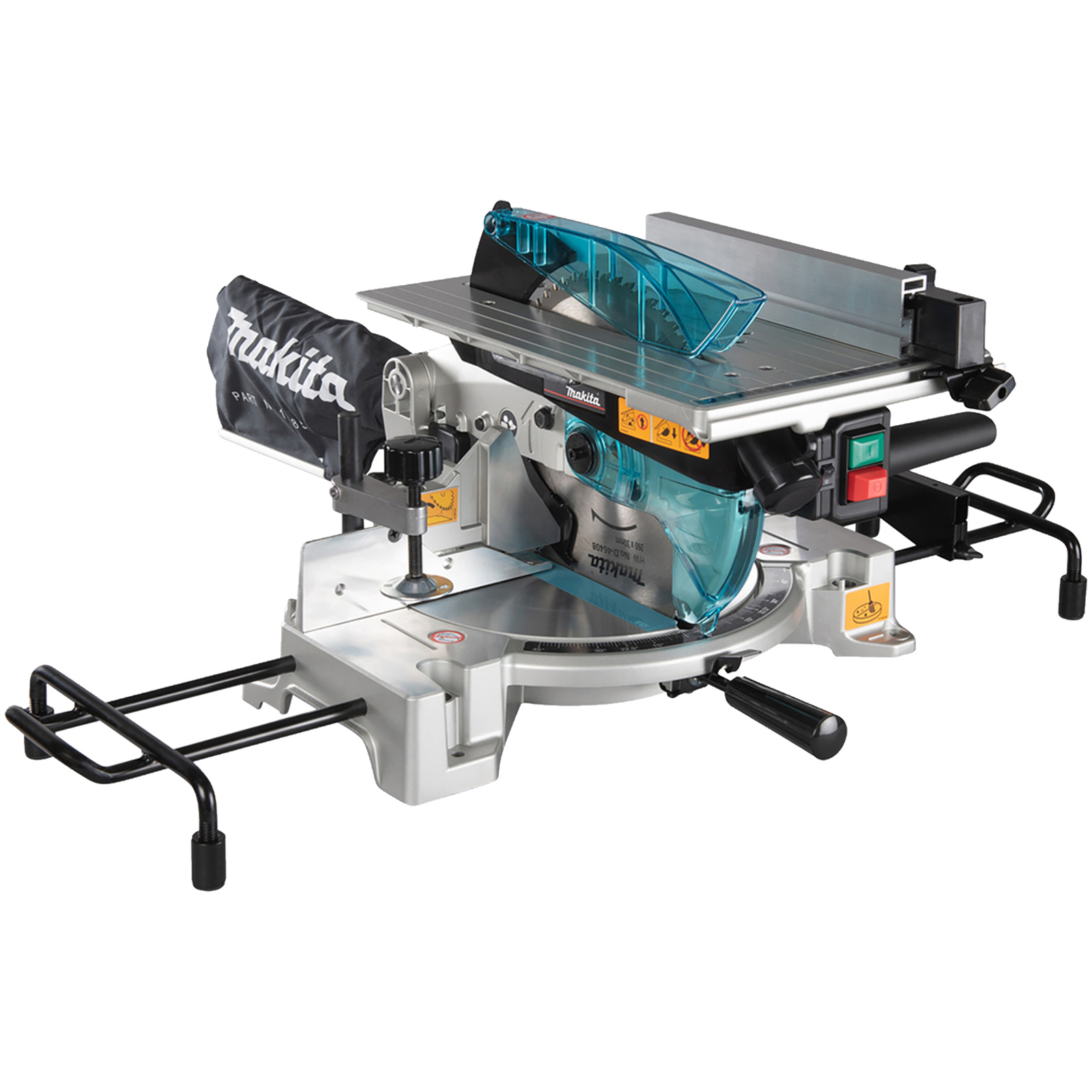 Troncatrice e Sega da Banco Portatile 2 in 1 MAKITA per Legno Laminati e Compositi Motore 1650W Lama 260mm con Pianetto modello LH1040F - immagine 2