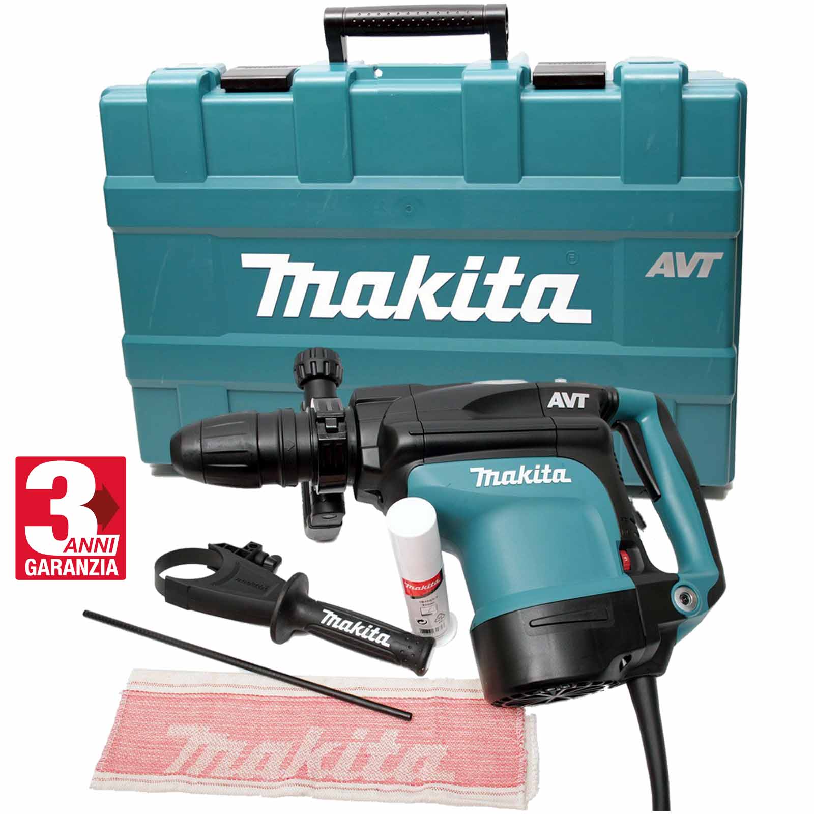 Martello Rotativo 1350W SDS-Max MAKITA Impatto 9,4 Joule Demolitore HR4511C