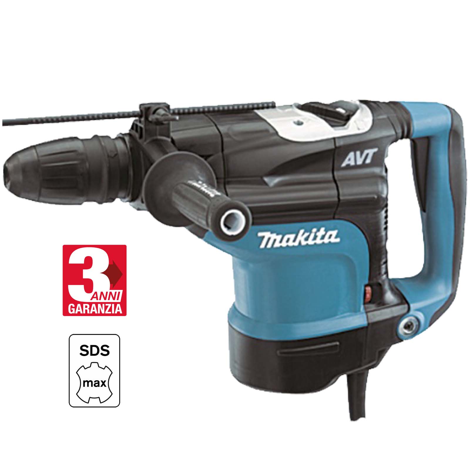 Martello Rotativo 1350W SDS-Max MAKITA Impatto 9,4 Joule Demolitore HR4511C - immagine 2