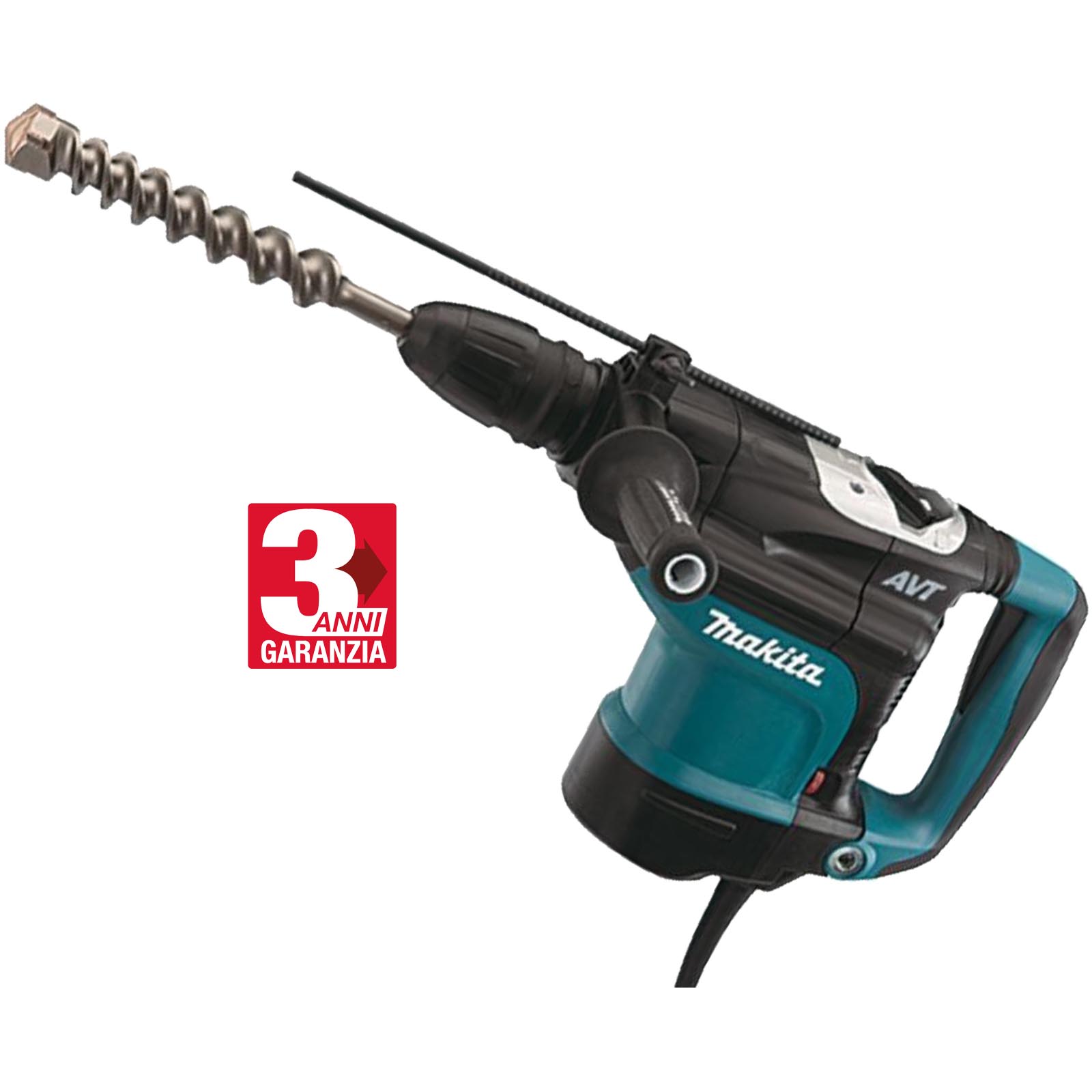 Martello Rotativo 1350W SDS-Max MAKITA Impatto 9,4 Joule Demolitore HR4511C - immagine 4