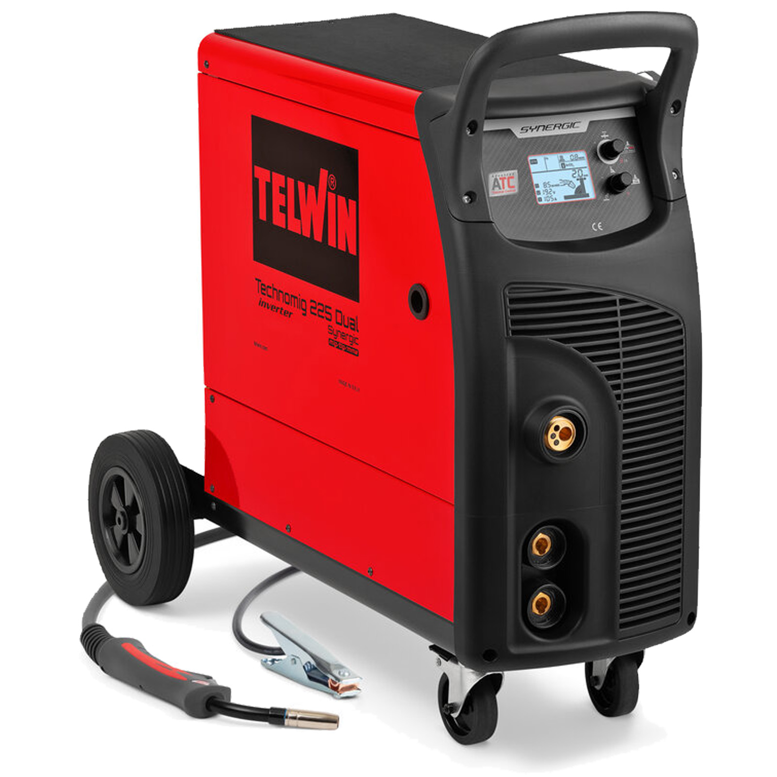 Saldatrice Inverter 220A Multiprocesso TELWIN Monofase 230V MIG-MAG FLUX BRAZING MMA TIG DC-Lift modello TECHNOMIG 225 DUAL SYNERGIC
