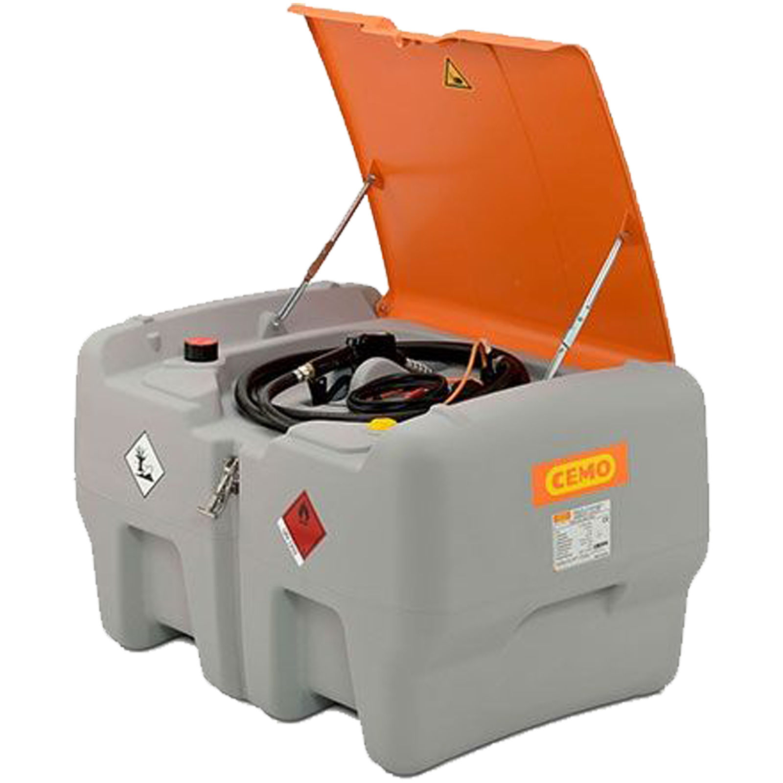 Serbatoio Trasporto Gasolio CEMO con Elettropompa SP30 12V Coperchio e Accessori DT-Mobil Easy 440